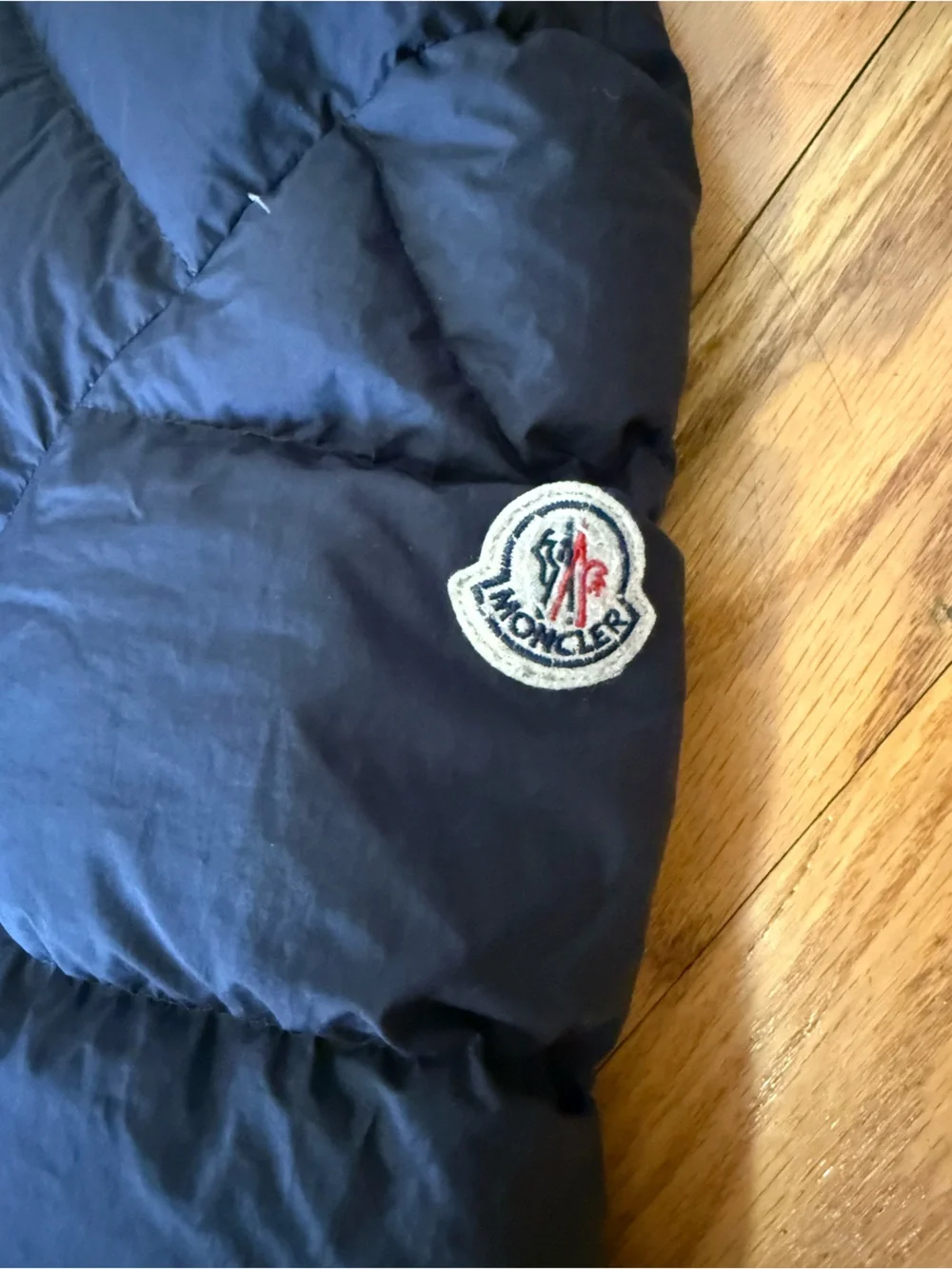 Moncler Navy Quilted Puffer Jacket with Hood